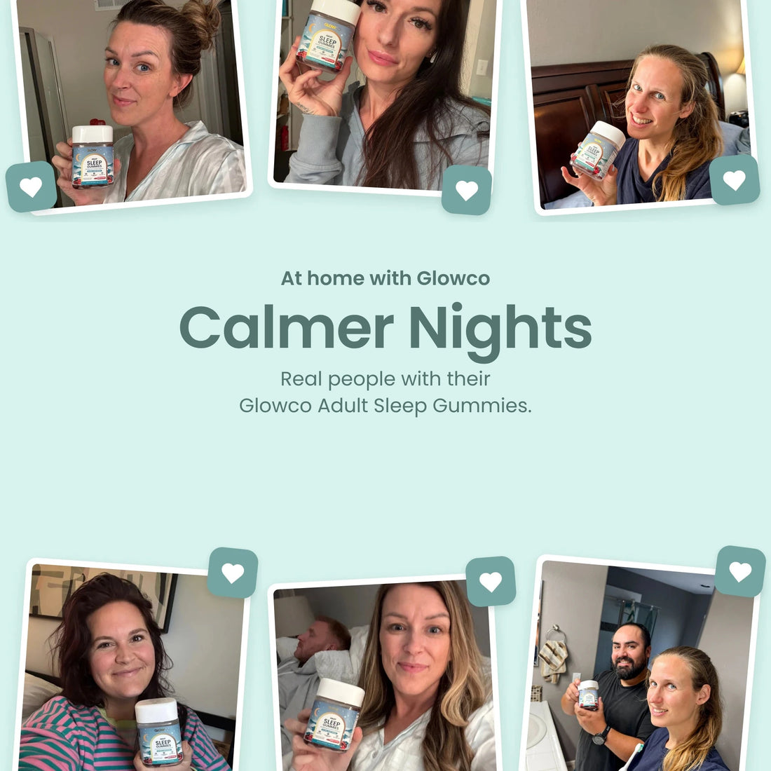 Real people at home with Glowco Adult Sleep Gummies