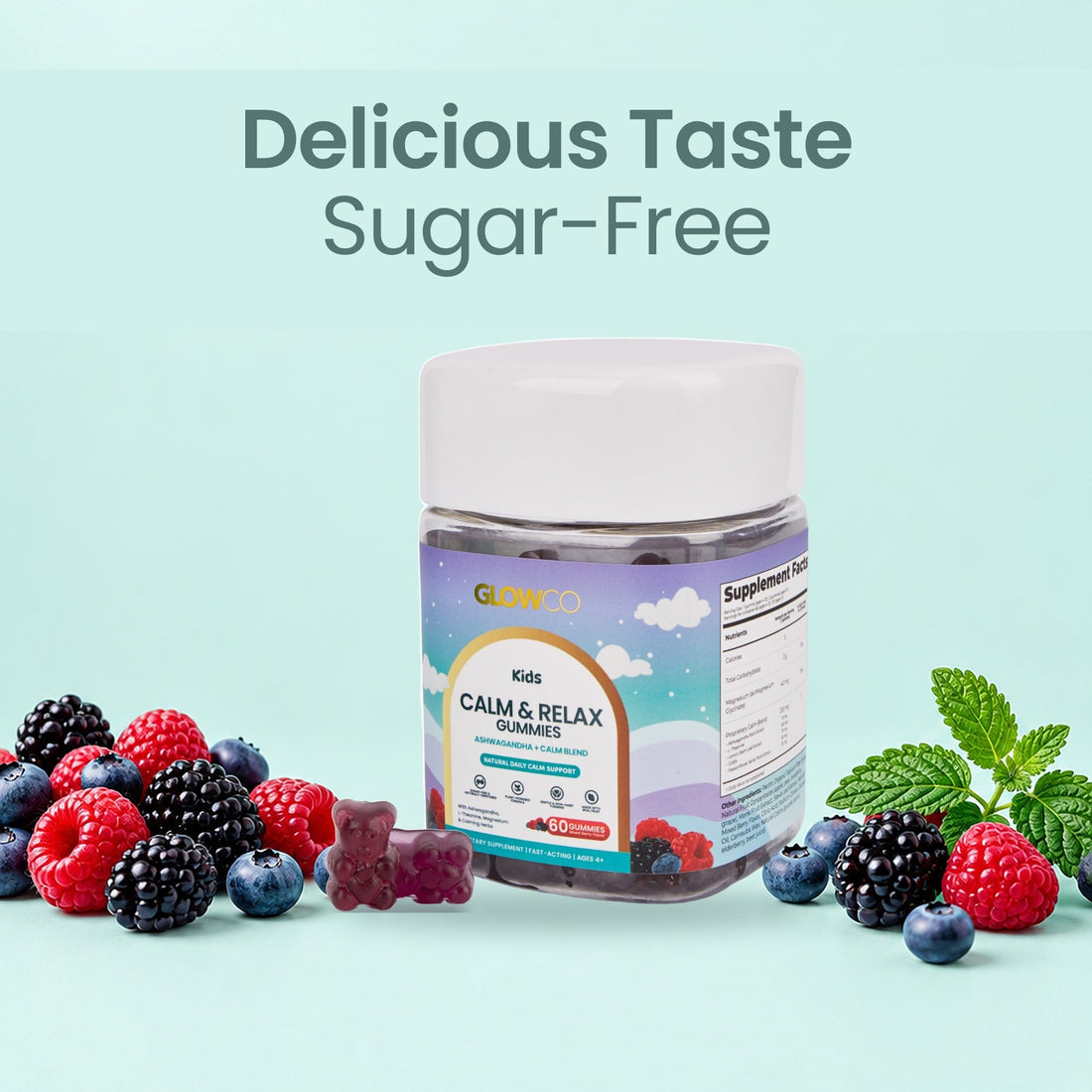 Delicious taste, sugar-free mixed berry bears