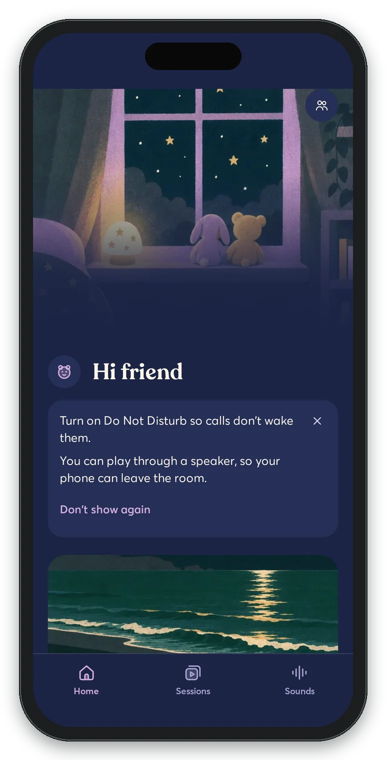 Kids Mode in the CalmCarry app
