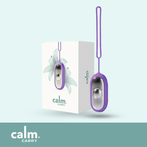 Purple CalmCarry device with its box