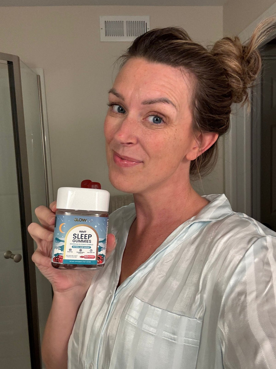 Customer holding Glowco Adults Sleep Gummies