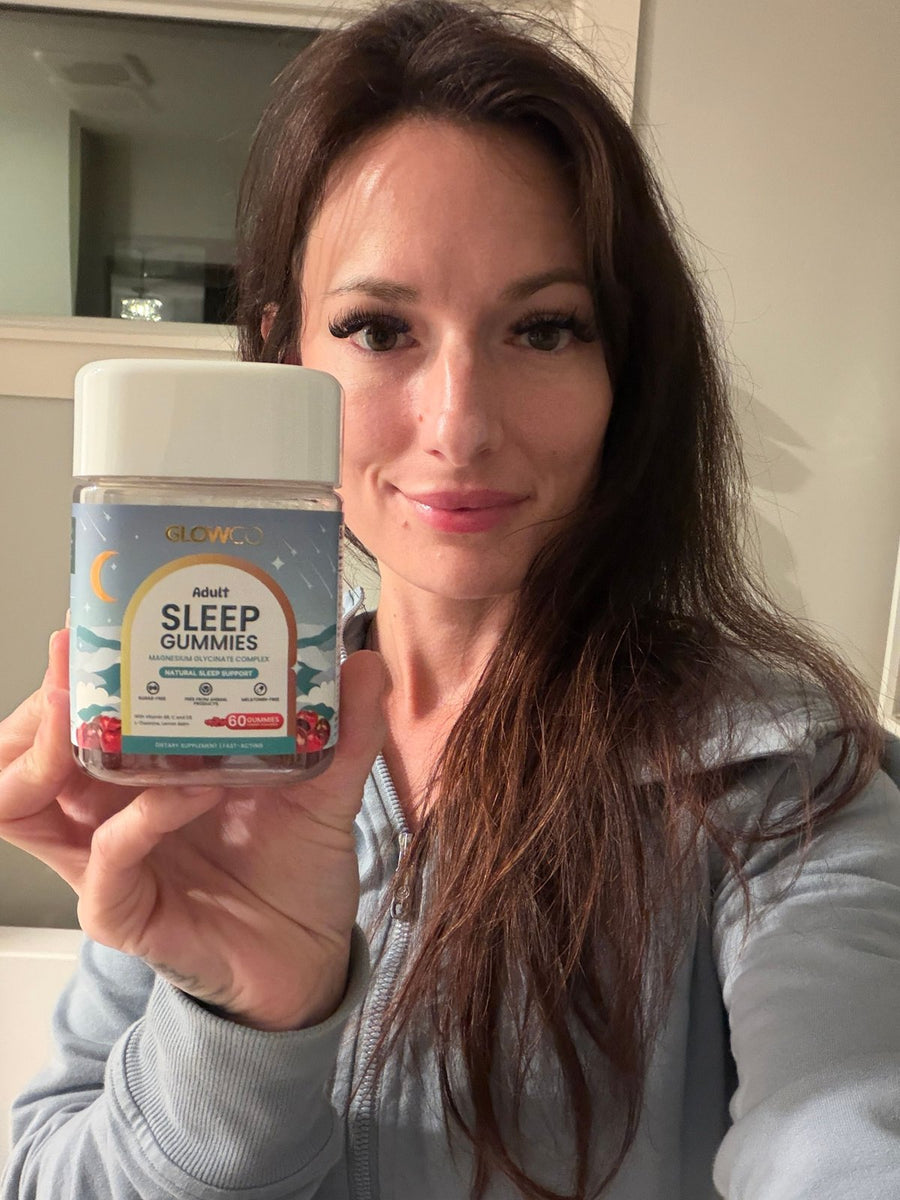 Customer holding Glowco Adults Sleep Gummies